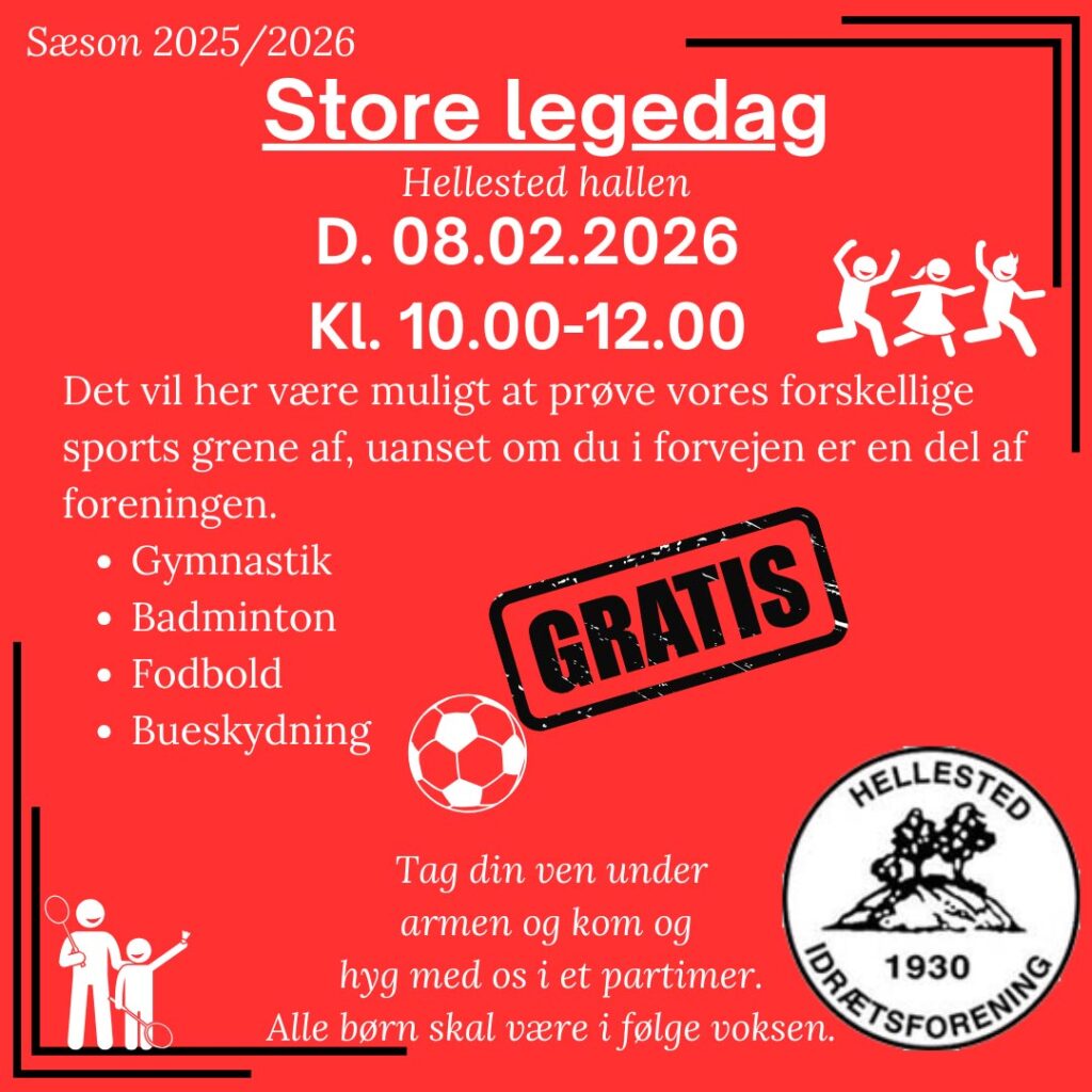 Store legedag 8. februar 2026 i Hellested hallen